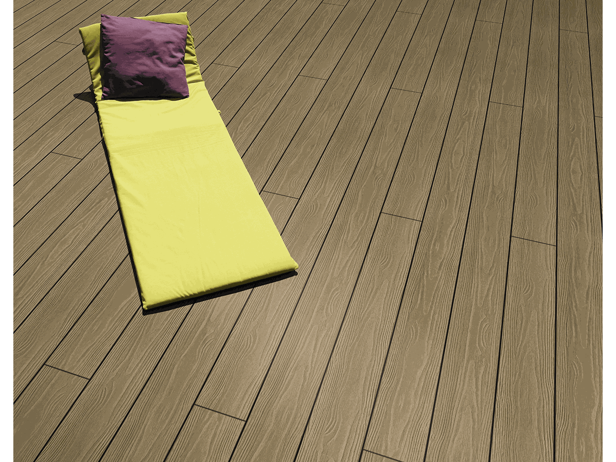 Terrassendiele QUALIWOOD RIVIERA BPC Portofino genutet