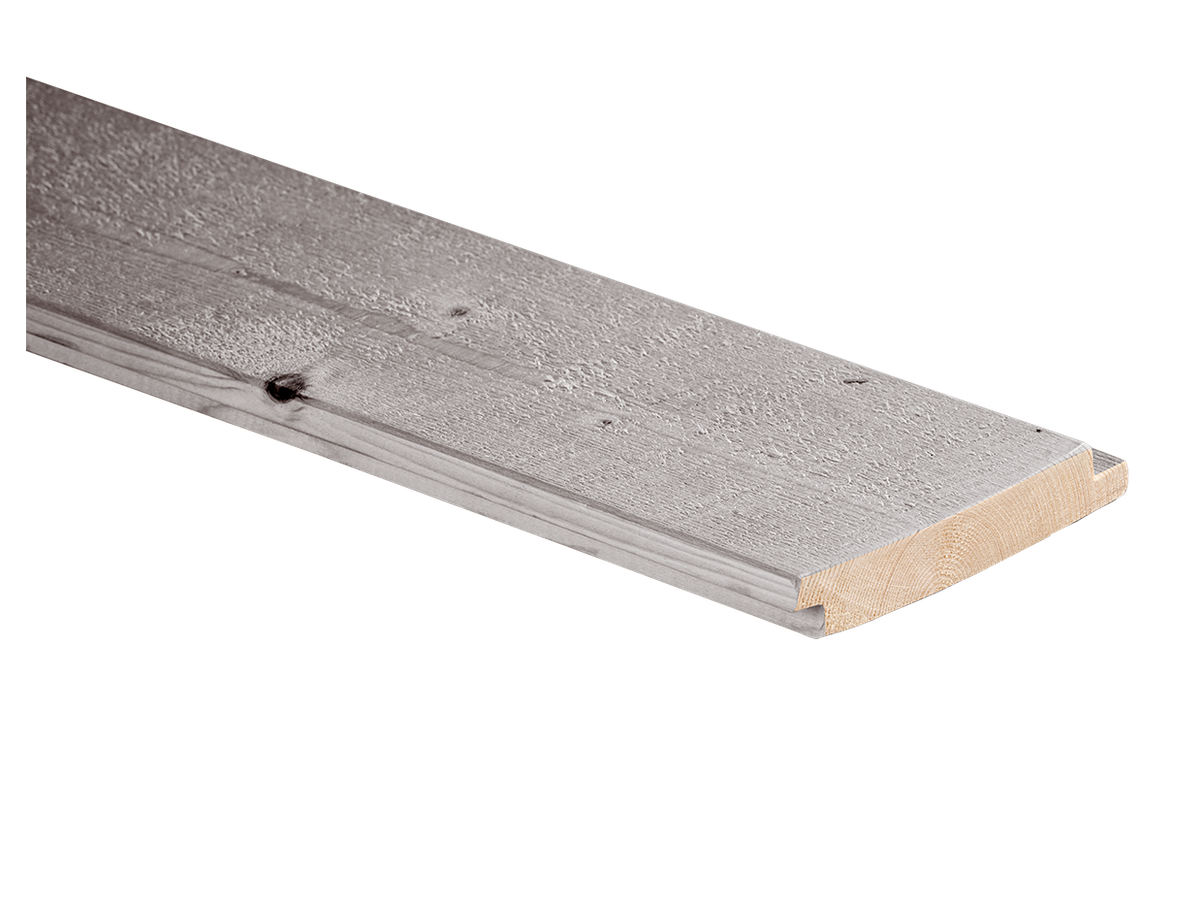 Fassade Schalung QUALIWOOD Wechselfalz Sichtnut Fichte Nord N1 ArboGrey 050 Mica Sicht sägeroh 3-s gehobelt Profil 65 N+K