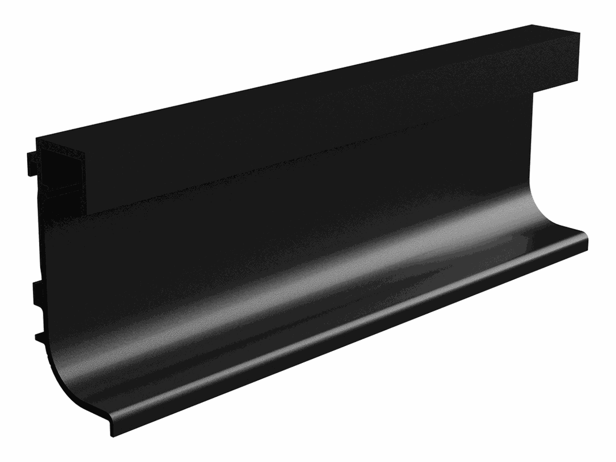 Griffmulde L-Form Horios LED schwarz eloxiert Axossa® Griffmulden-System