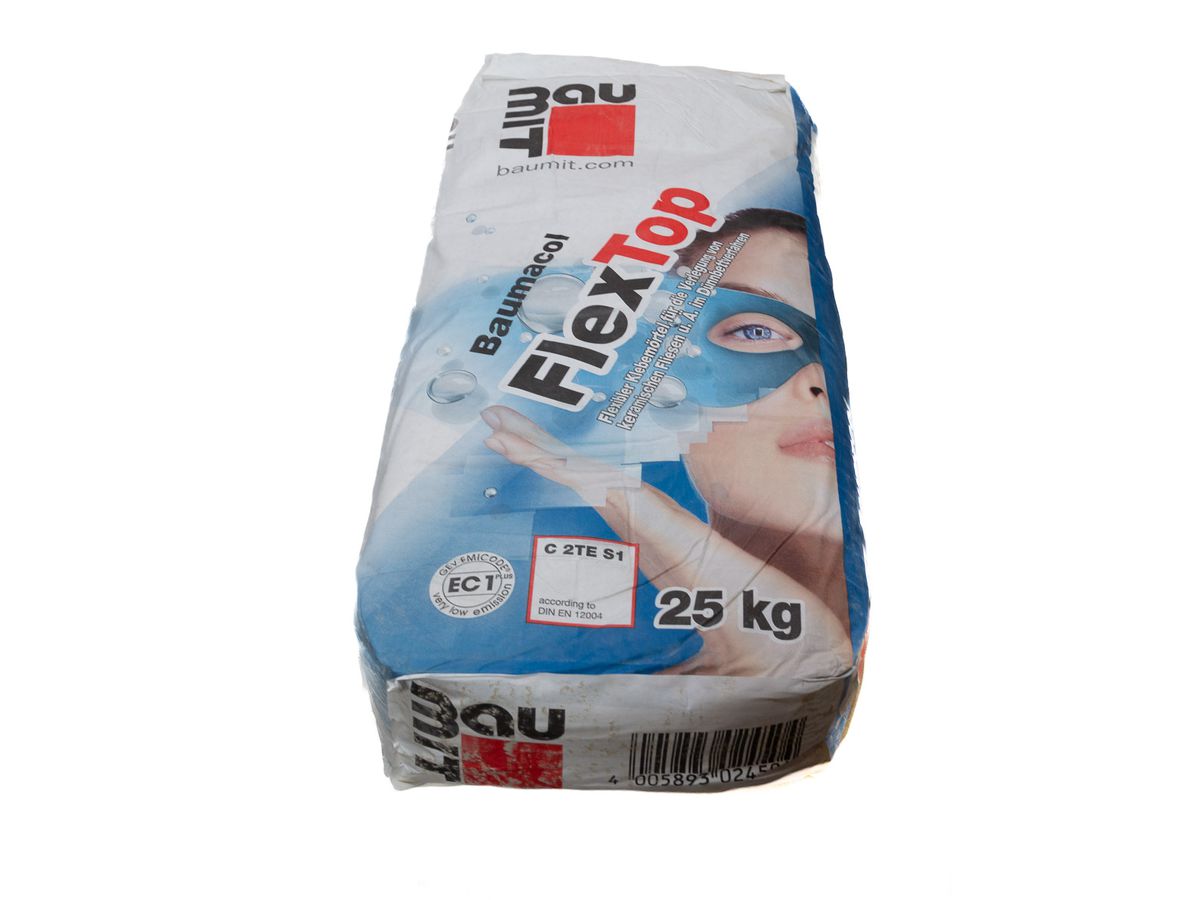 Klebemörtel Baumacol FlexTop,  Sack à 25 kg, Verbrauch 2-3 kg/m2