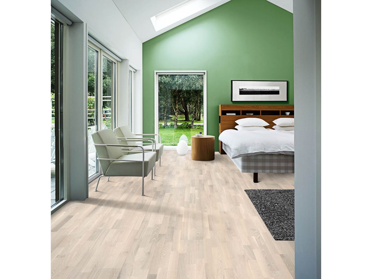 Kährs 3-Stab Design Collection Eiche 44.1 weiss Country wenig Splint gebürstet Mattlack