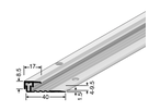 Abschlussprofil PPS silber eloxiert für Aufbauhöhen 4-9.5mm