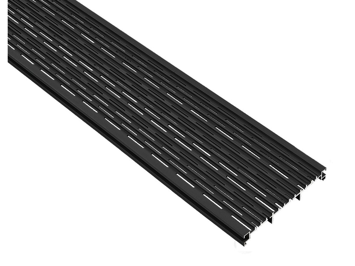 Terrassen Drainage- und Belüftungsprofil Pro schwarz eloxiert