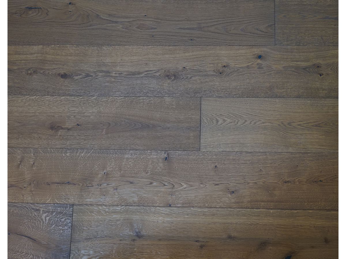 Parkett QUALIWOOD CABANE XL Sardona Eiche angeräuchert rustikal tief gebürstet schwarz gekittet cremeweiss geölt gefast