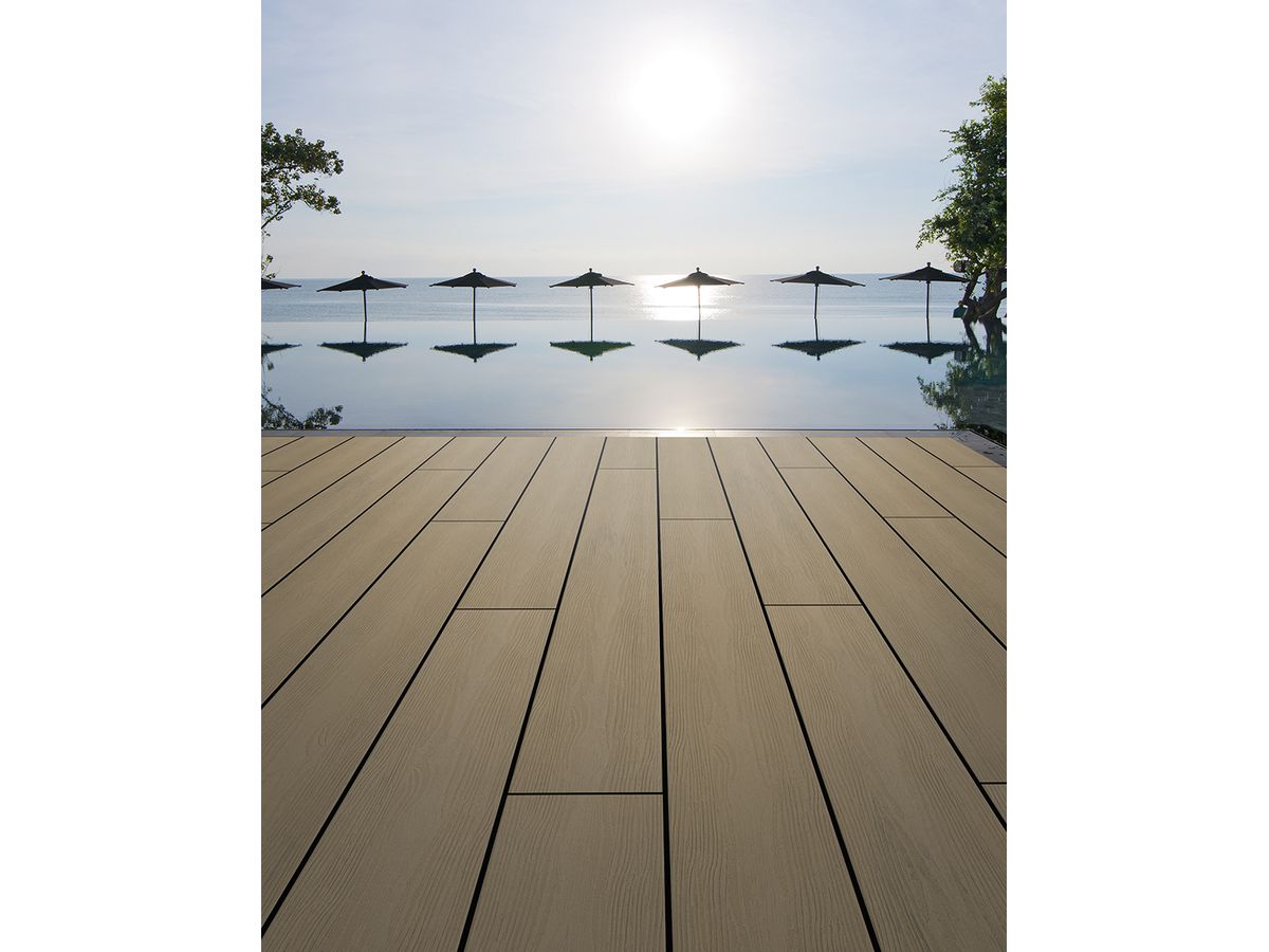 Terrassendiele QUALIWOOD RIVIERA XL BPC Nizza genutet