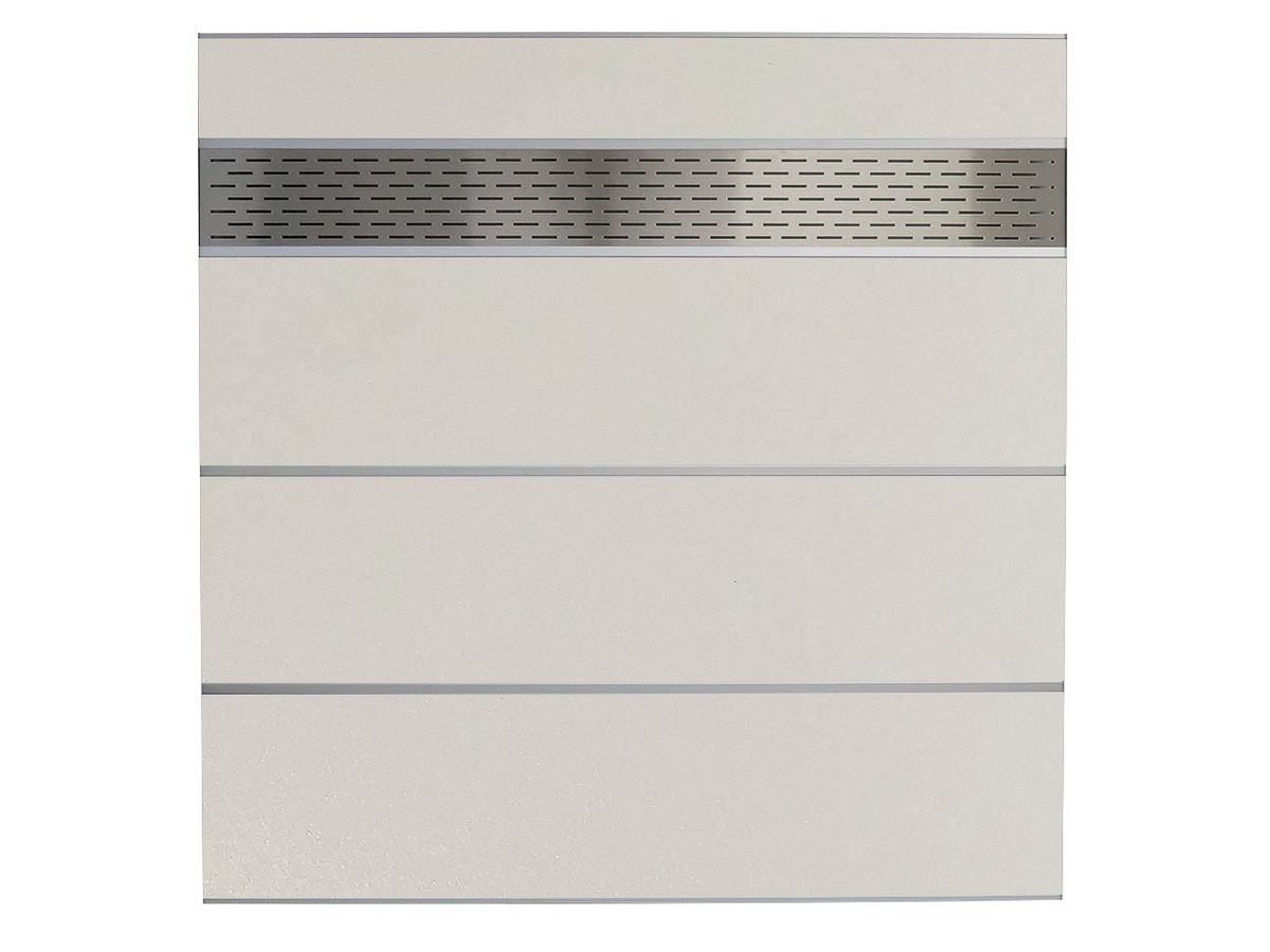 Terrassen Sichtschutz Elevato Element Typ 3 HPL lichtgrau/Edelstahl