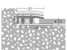 Abschlussprofil Profi-Design sahara für Aufbauhöhen von 4,0 - 7,5 mm