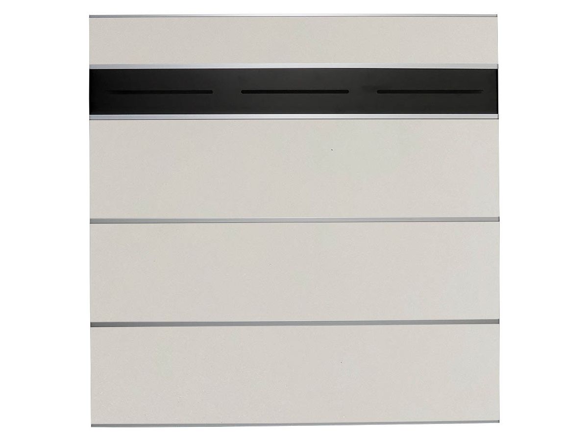 Terrassen Sichtschutz Elevato Element Typ 3 HPL lichtgrau/Aluminium marone
