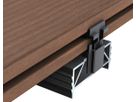 Terrassen Anfangs- und Endclip für Alu-UK inkl. Bohrschraube Edelstahl A4 und für Holz-UK Edelstahlschraube A4 Pk à20Stk