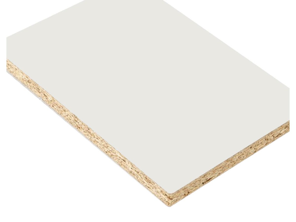 Spanplatte beschichtet Eurodekor W911 Cremeweiss ST2 Smoothtouch Pearl Egger P2 E1E05 Aufbau Einblatt