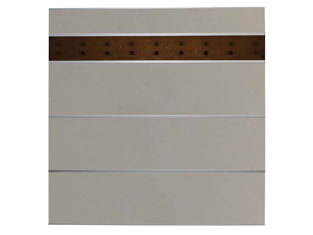 Terrassen Sichtschutz Elevato Element Typ 3 HPL steingrau/Corten-Stahl