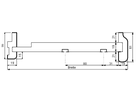 Vorhangbrett Wetraform U106 weiss Büttenstruktur BS 2x Nut für Schiene VS57 STA VBW 280/2