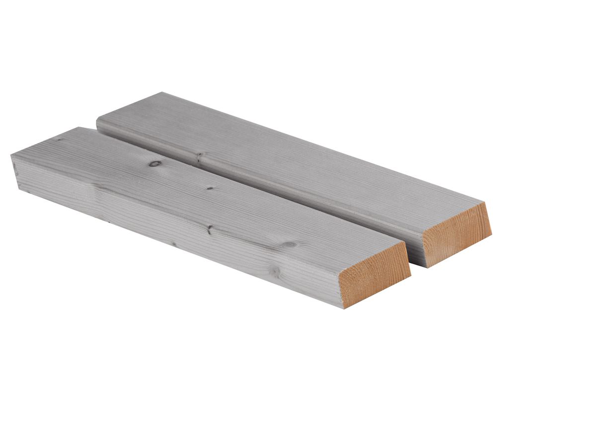 Fassade Schalung QUALIWOOD Rhomboid Fichte Nord N1/N2 ArboGrey 050 Mica gehobelt abgeschrägt Profil 70