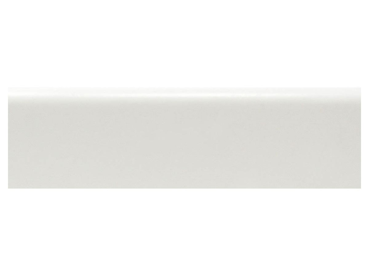 Sockelleiste parallel 40x15 mm Massiv Tulipwood Weiss deckend RAL 9016 Länge nach Anfall
