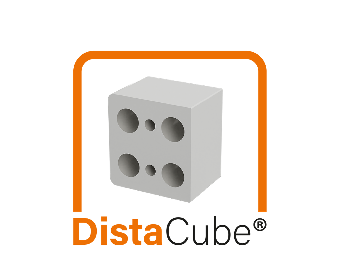 Distanzklotz DistaCube® 25 seidenweiss matt RAL 9003