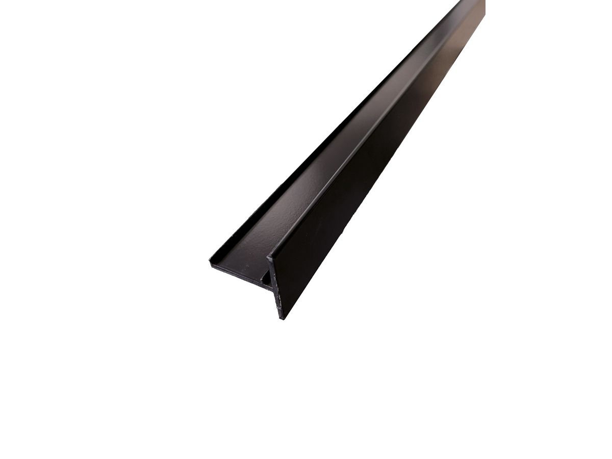 Terrassen Wand-Fix T-Profil RAL 9005 schwarz