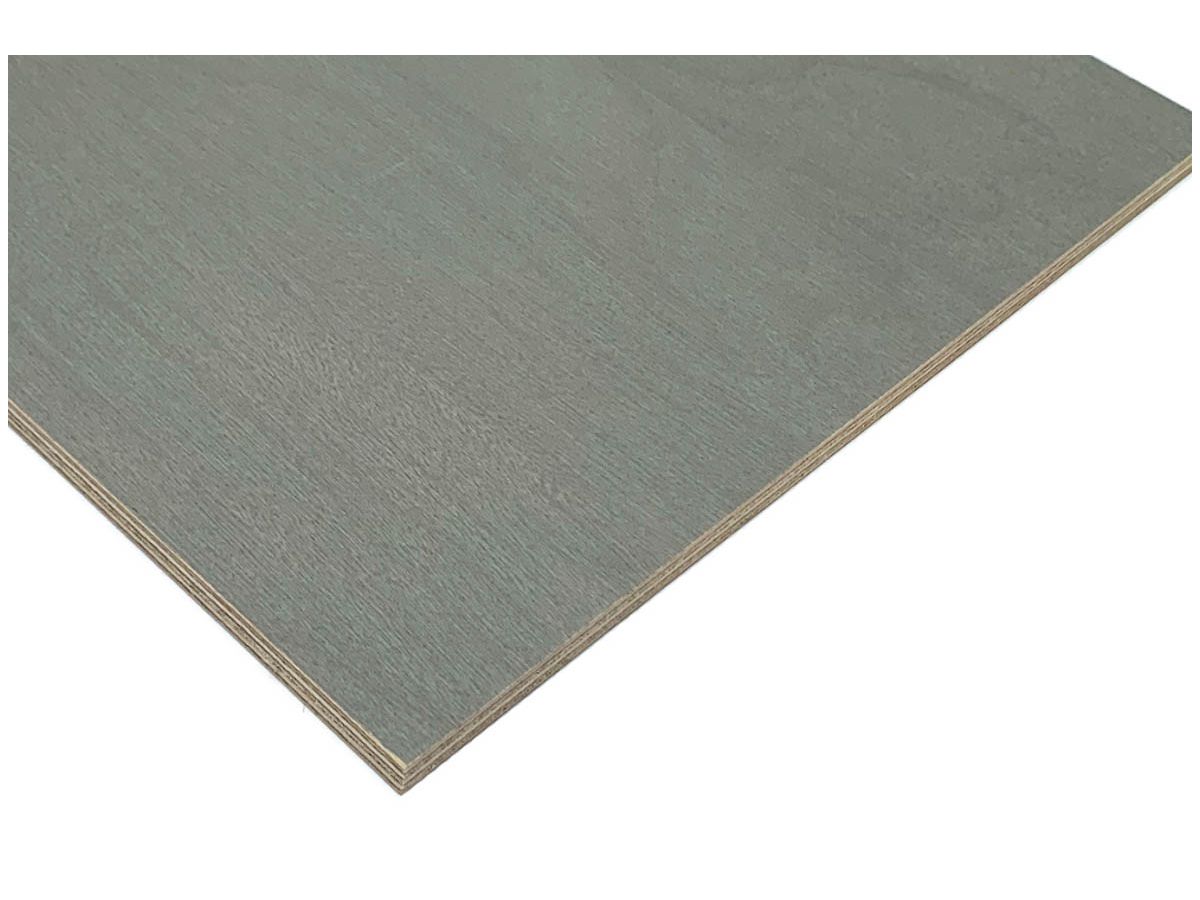Sperrholzplatte Sperracolor Plac silver grey ca. RAL 7001 13-lagig Birke Schälfurniert gestürzt A/B Träger Birkensperrholz