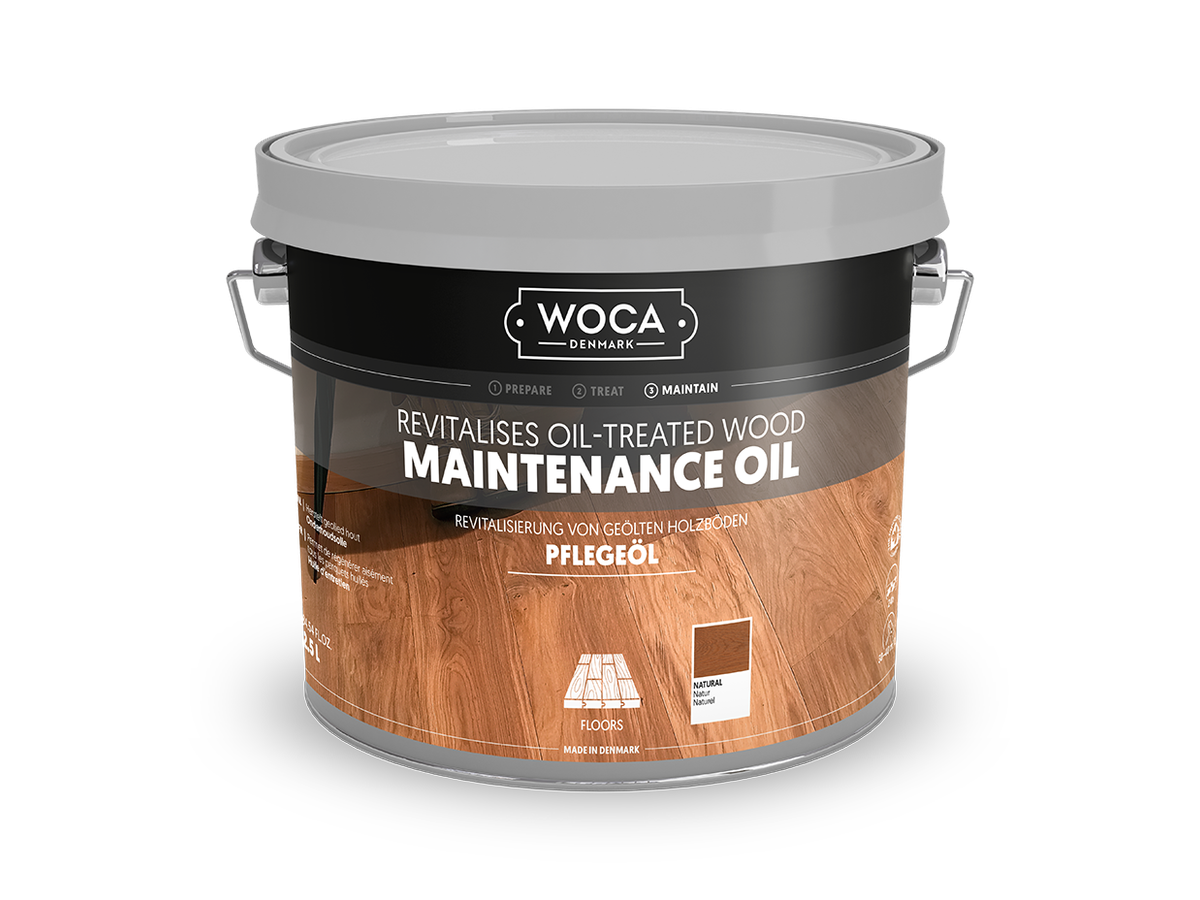 Parkett Pflege Woca Pflegeöl weiss Gebinde à 2.5l