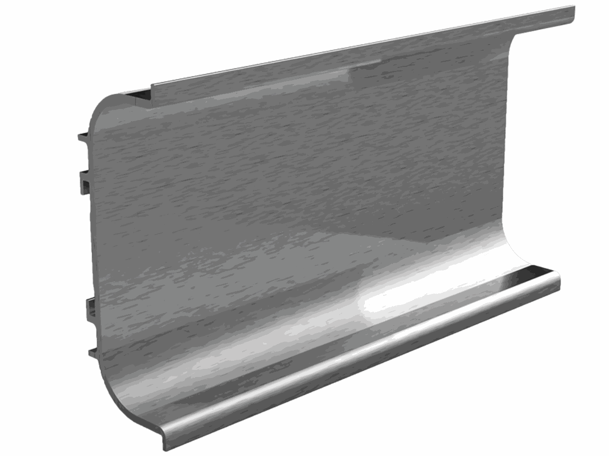 Griffmulde U-Form Horios Edelstahleffekt geschliffen Axossa® Griffmulden-System Pk. à 25Stk.