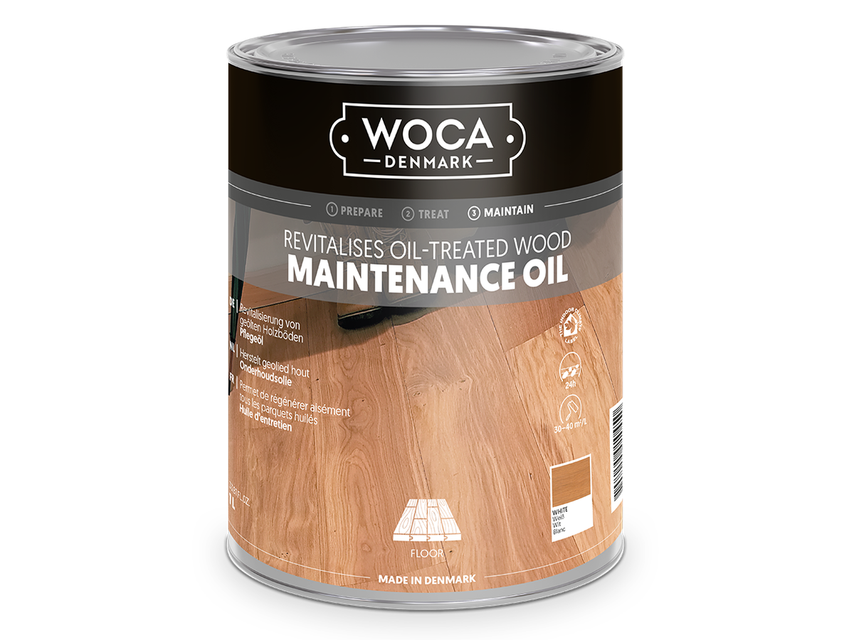 Parkett Pflege Woca Pflegeöl weiss Gebinde à 1l