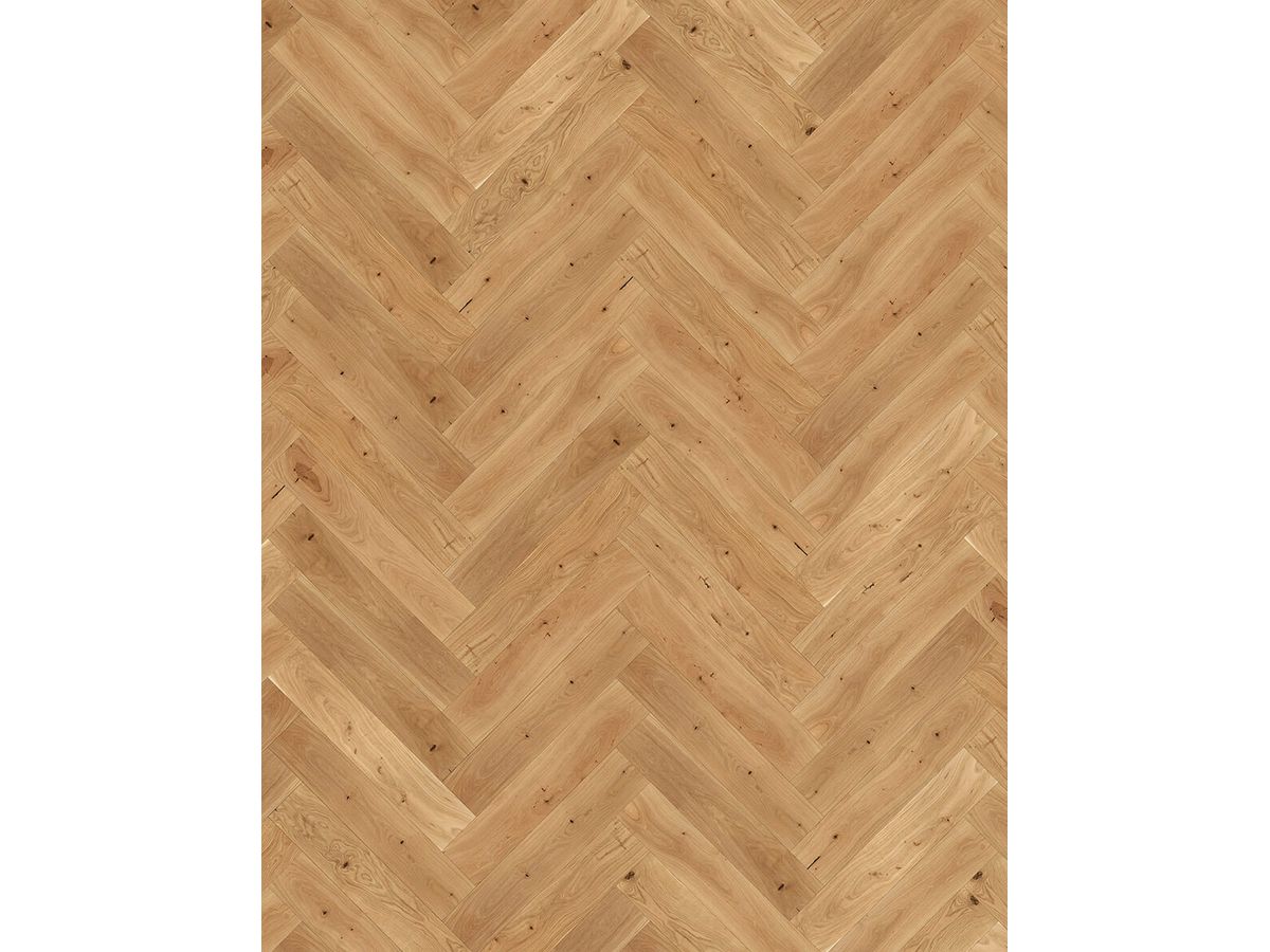 Kährs Sandro Eiche natur schönastig gebürstet Microfase Naturöl Fischgratverlegung