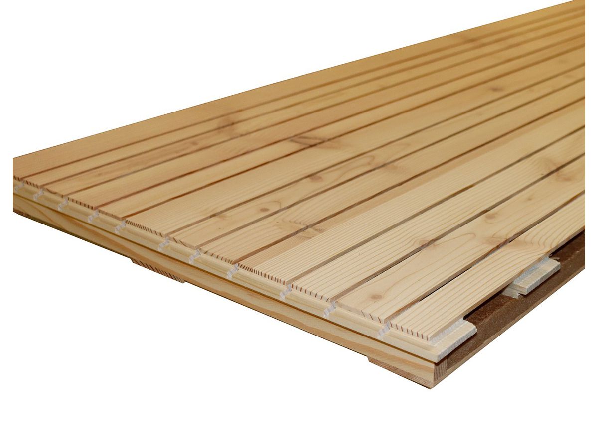 Akustikplatte Admonter Acoustics Geo 20-40/07 Fichte basic braun gekittet natur geölt