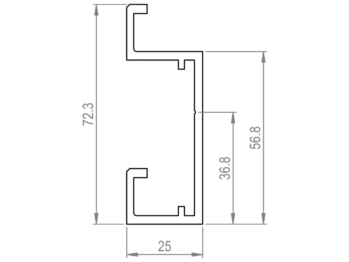 Fassade Montagezubehör Ecolite Tragprofil UB