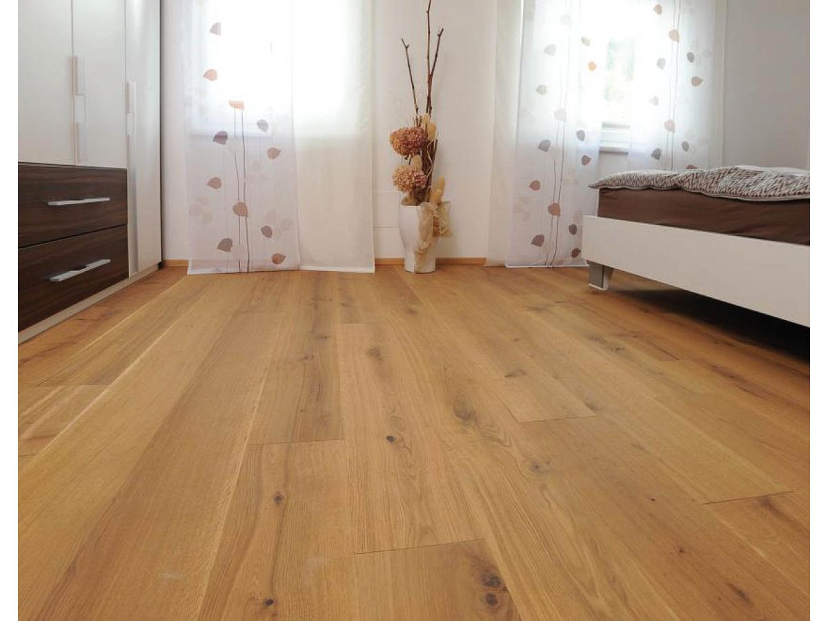 QUALIWOOD CLASSIC Landhausdielen XL Eiche rustikal gebürstet natur geölt