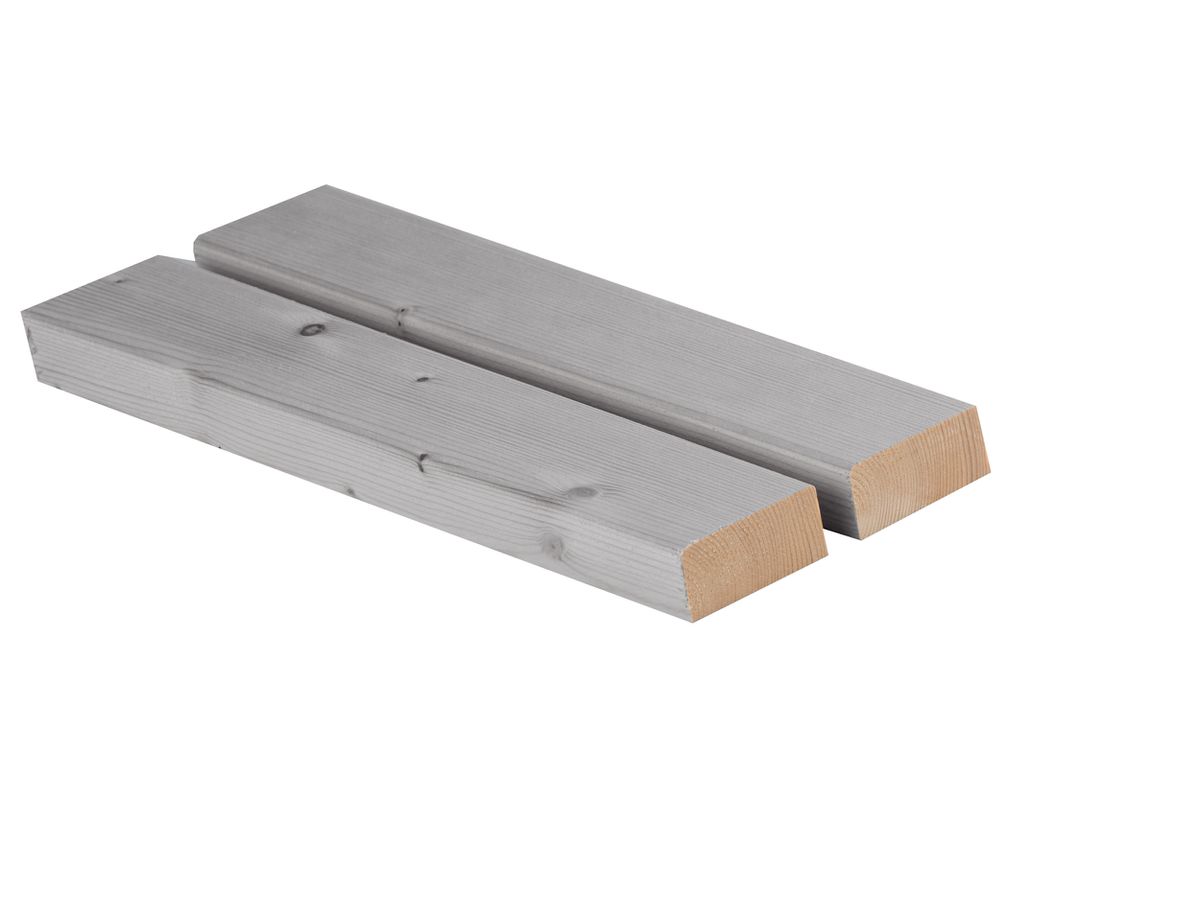 Fassade Schalung QUALIWOOD Rhomboid Fichte Nord N1/N2 ArboGrey 30 Perlmutt gehobelt abgeschrägt Profil 70