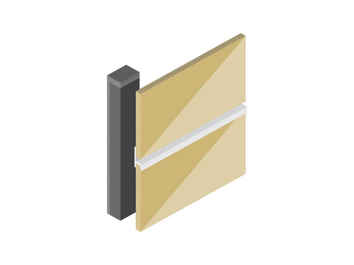 Fugenprofil Rockpanel Profil A Standard Stuhlform für Plattenstärke 10mm