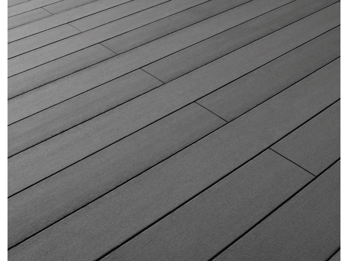 Terrassendiele Terrafina XL fein strukturiert WPC Vollprofil graphit