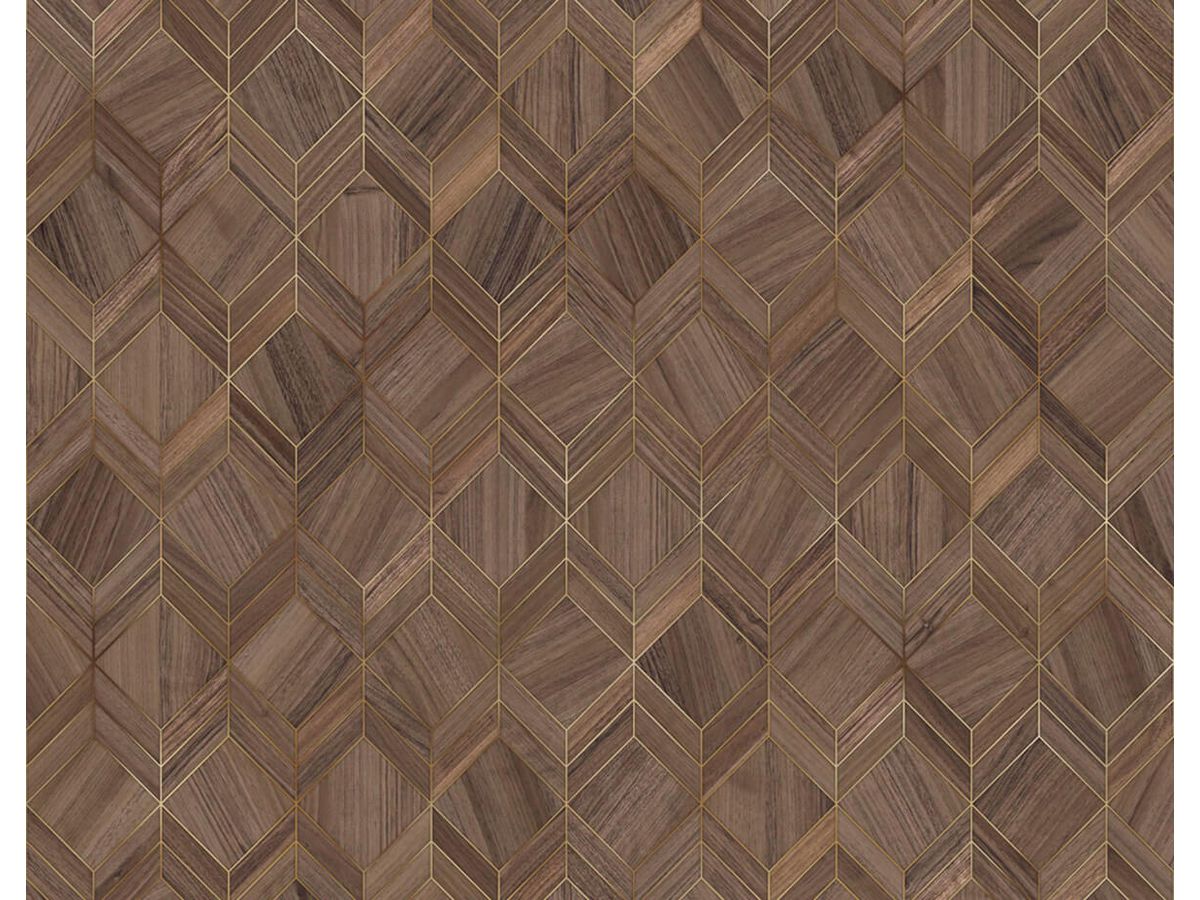 Spanplatte beschichtet SwissDecor Design D30190 Art Deco Walnut VL Velour SwissKrono P2 E1-D2020 Aufbau Einblatt