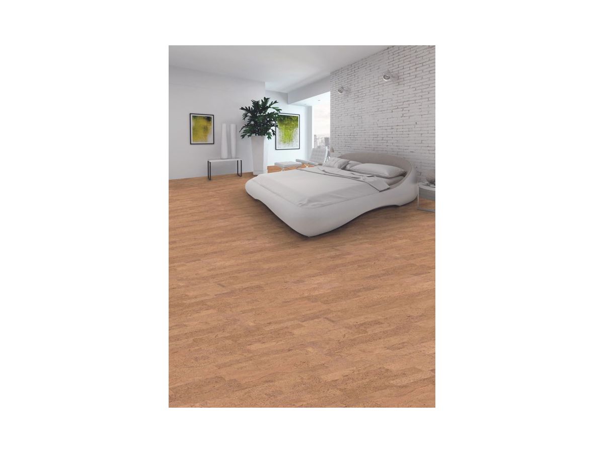 Fertigparkett Kork Sombra HDF Klick Capri 65 creme HotCoating