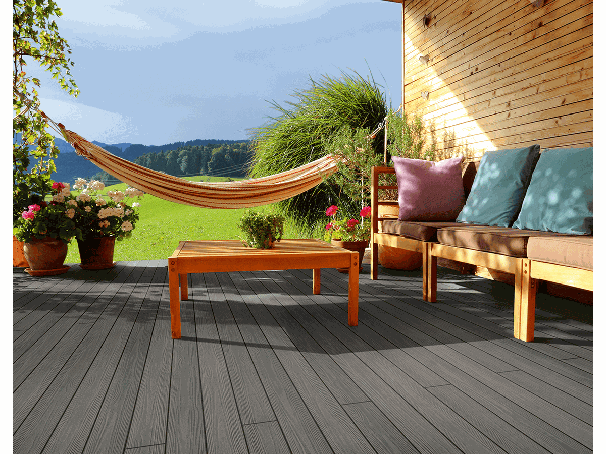 Terrassendiele QUALIWOOD RIVIERA BPC Menton genutet