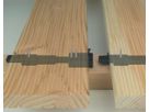 Terrassen Befestigung Clipper für Alu-UK Dielenbreite 120-150mm Dielenstärke 20-24mm inkl. Edelstahlschrauben A2 Pk.à20Stk.