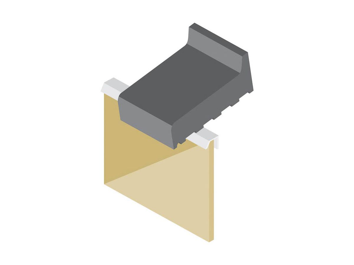 Abschlussprofil Rockpanel Profil I silber eloxiert mit Tropfkante für Plattenstärke 6,8,10mm