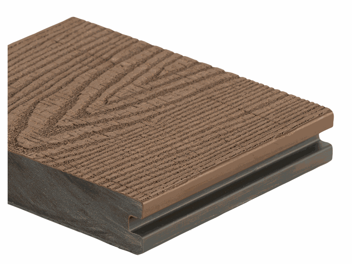 Terrassen Abschlussdiele PrimeWood Naturale mit Nutprofil sahara