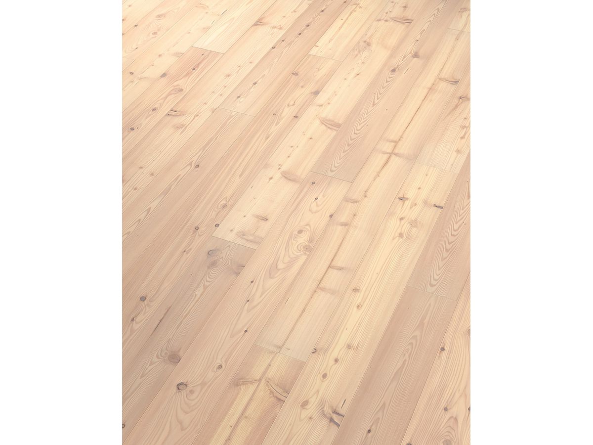 Parkett 3-Schicht Landhausdiele Admonter Ötztal Lärche alba Naturelle gebürstet braun gekittet geölt easy care