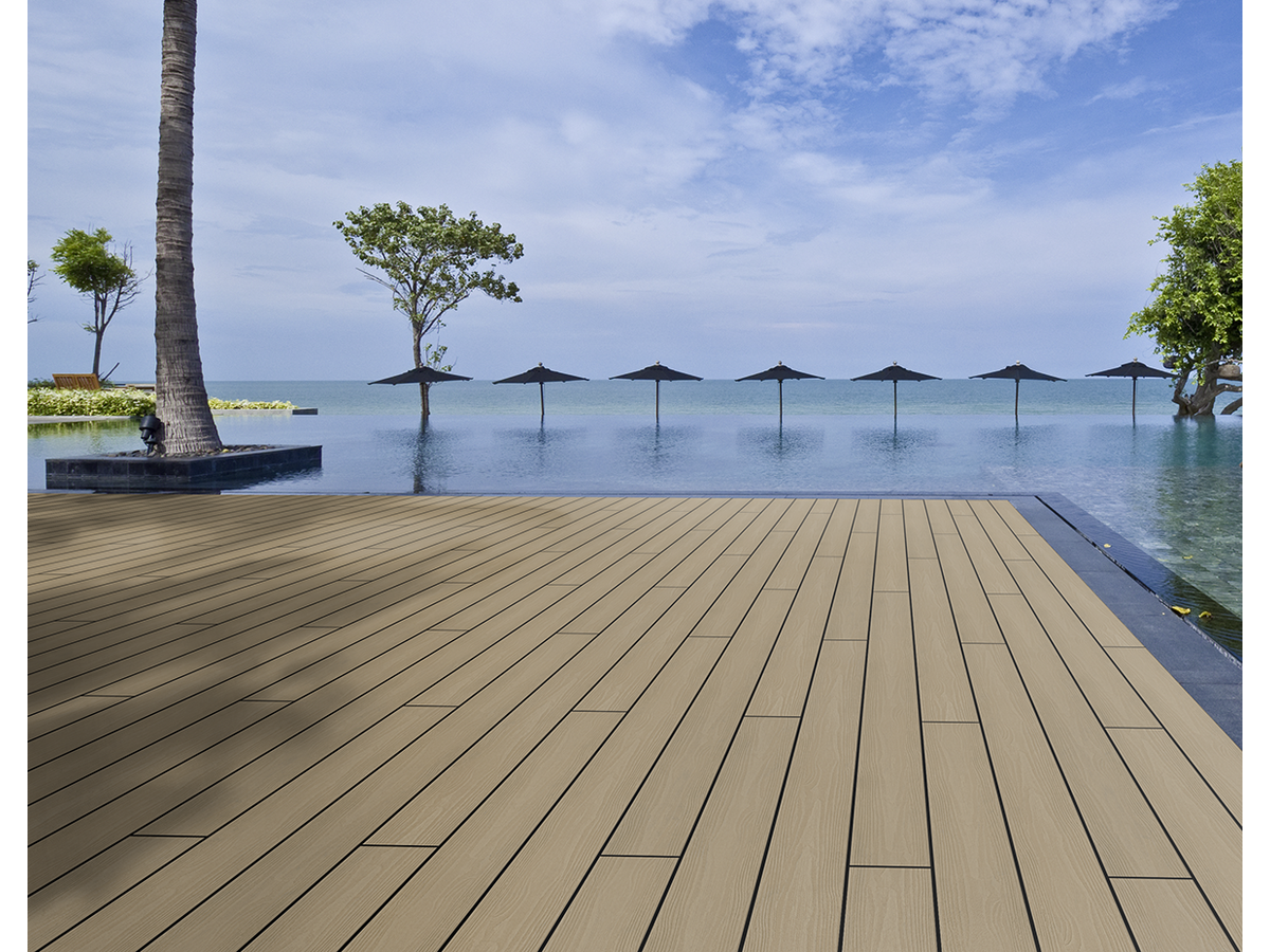 Terrassendiele QUALIWOOD RIVIERA BPC Nizza genutet