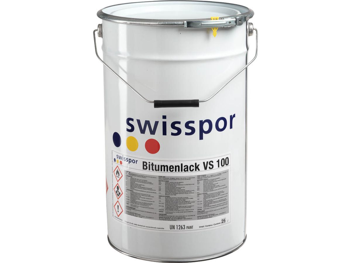 Primer Bitumenlack VS 100 (Swisspor)  Gebinde à 25 Liter
