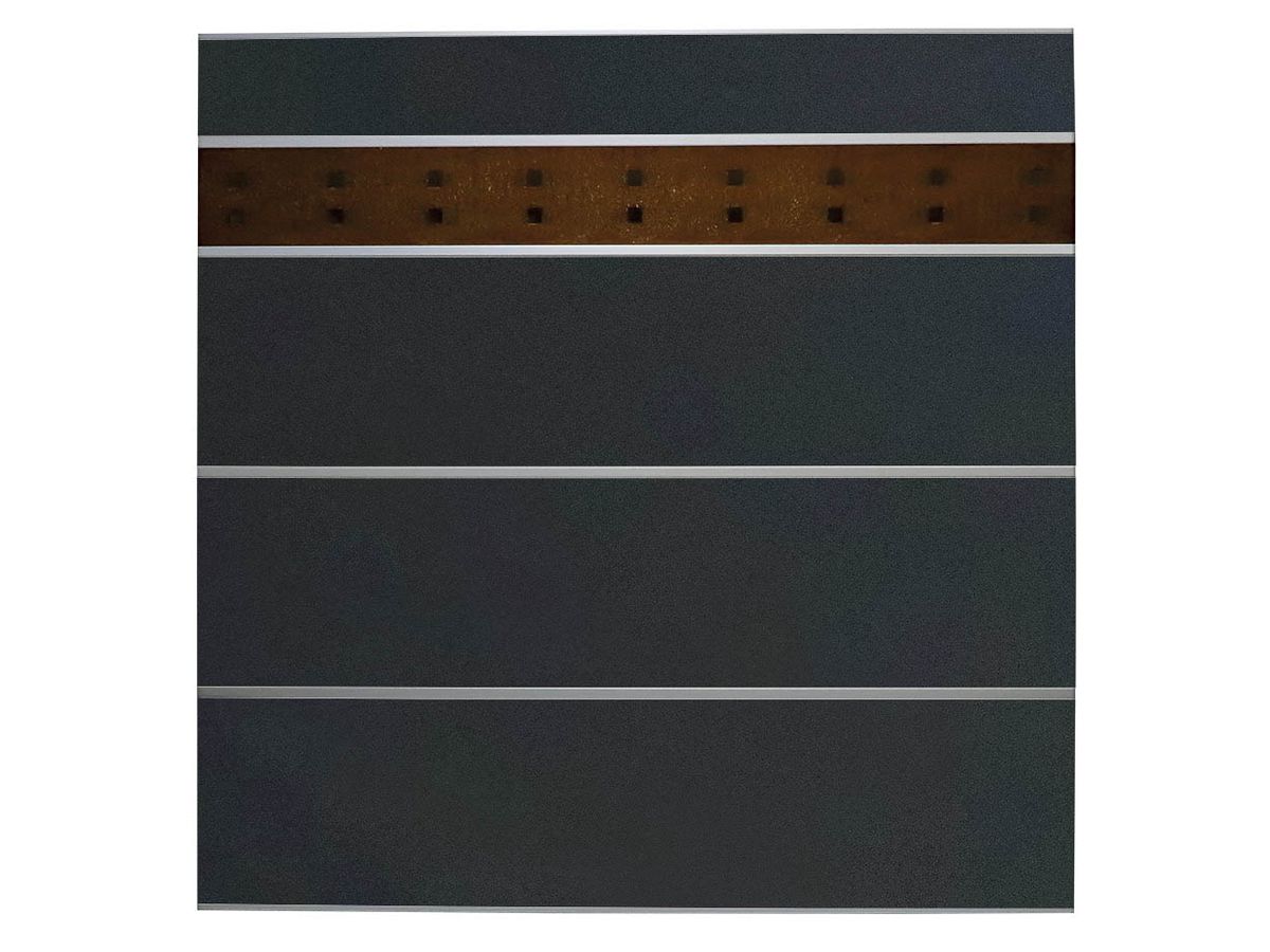Terrassen Sichtschutz Elevato Element Typ 3 HPL anthrazit/Corten-Stahl
