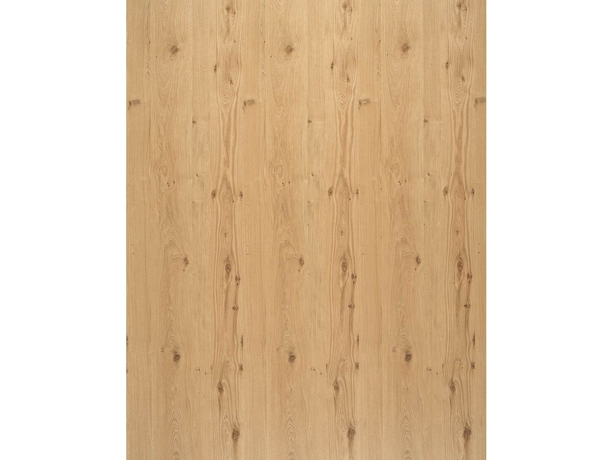 Spanplatte furniert Eiche europäisch Kleinastig Charismo N/NB Naturmix P2 CA Blackback *transparente Verleimung*