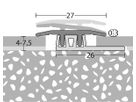 Übergangsprofil Profi-Design sahara für Aufbauhöhen von 4,0 - 7,5 mm