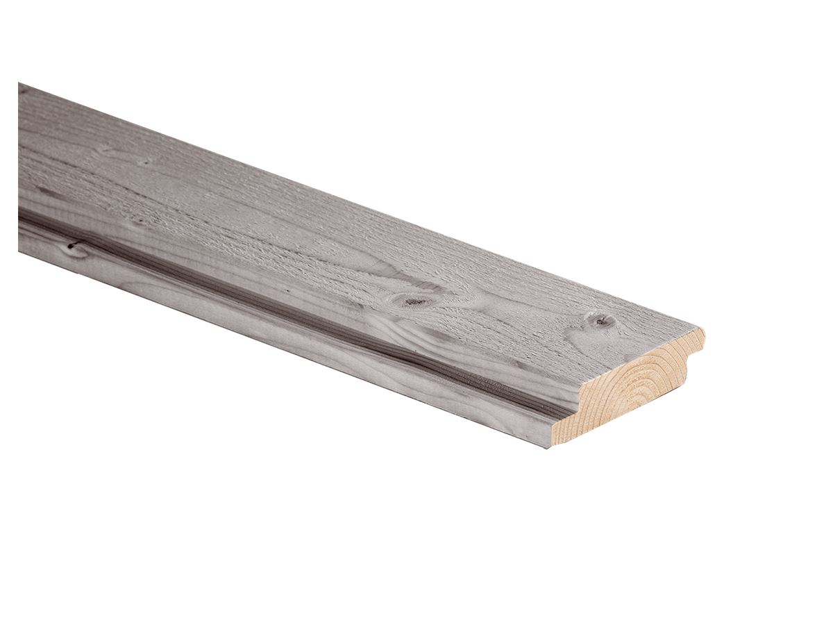 Fassade Schalung QUALIWOOD Wechselfalz Sichtnut Fichte Nord N1 ArboGrey 050 Mica Sicht sägeroh 3-s gehobelt Profil 65 N+K