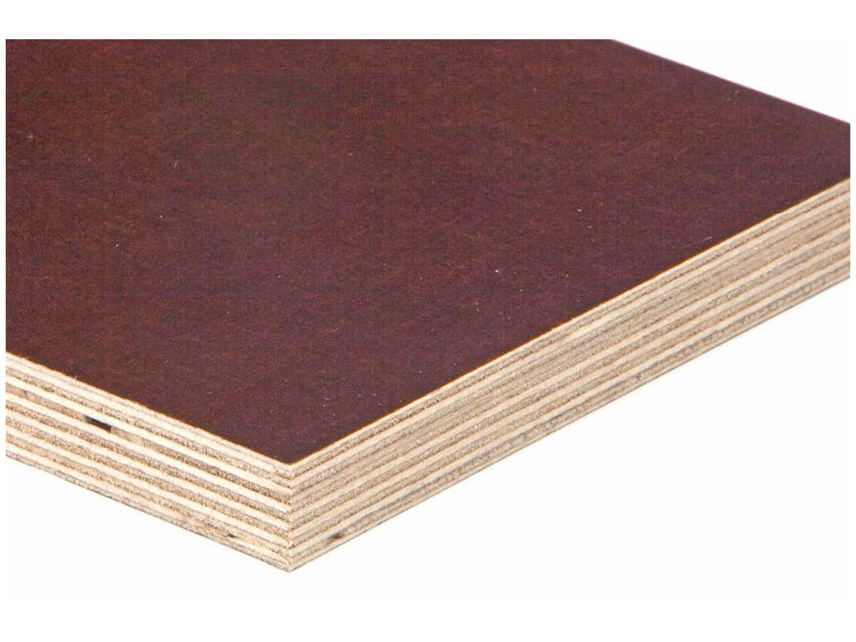 Sperrholzplatte Sperracolor dunkelbraun 17-lagig  2-seitig Phenolharzfilm glatt Verleimung EN 636-3