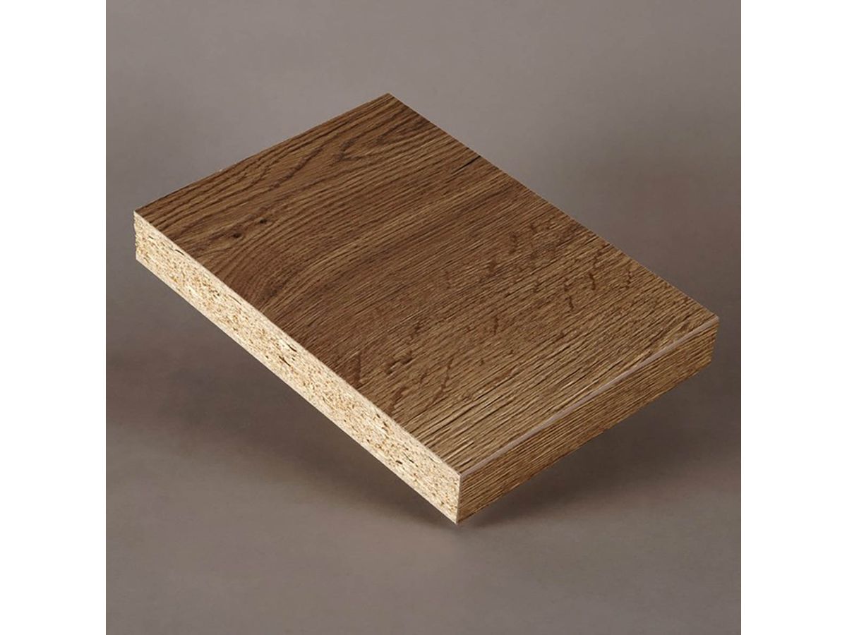 Spanplatte beschichtet Eurodekor H1181 Halifax Eiche tabak ST37 Feelwood Rift Egger P2 E1E05 Aufbau Einblatt