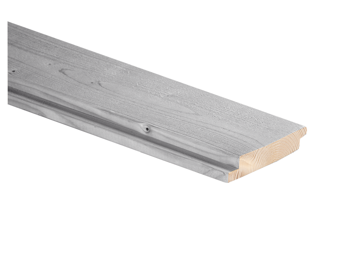 Fassade Schalung QUALIWOOD Wechselfalz Sichtnut Fichte Nord N1 ArboGrey 30 Perlmutt Sicht sägeroh 3-s gehobelt Profil 65 N+K