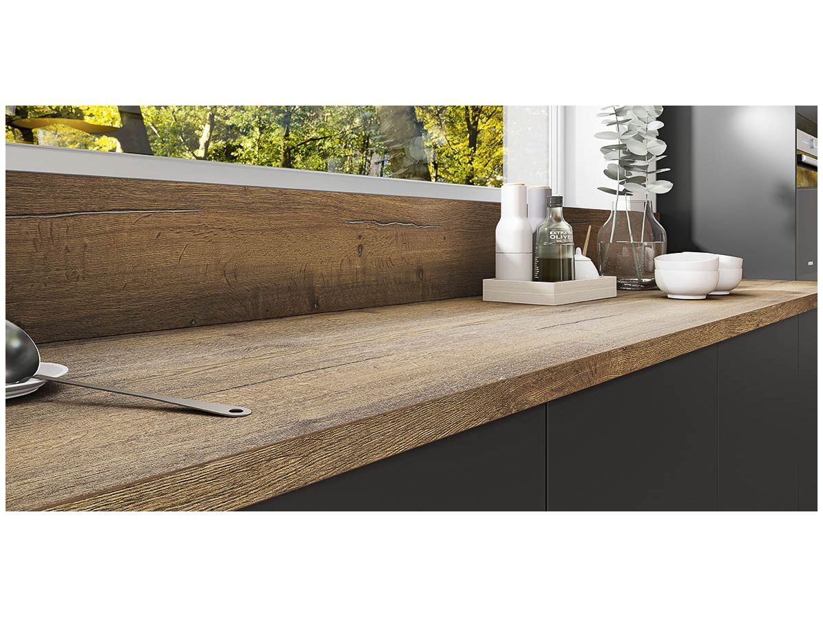 Spanplatte beschichtet Eurodekor H3176 Halifax Eiche Zinn ST37 Feelwood Rift Egger P2 E1E05 Aufbau Einblatt