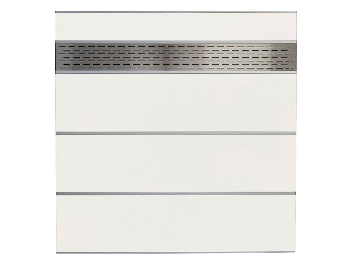 Terrassen Sichtschutz Elevato Element Typ 3 HPL weiss/Edelstahl