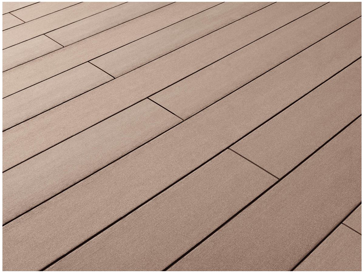 Terrassendiele Terrafina XL glatt gebürstet WPC Vollprofil kaffee braun
